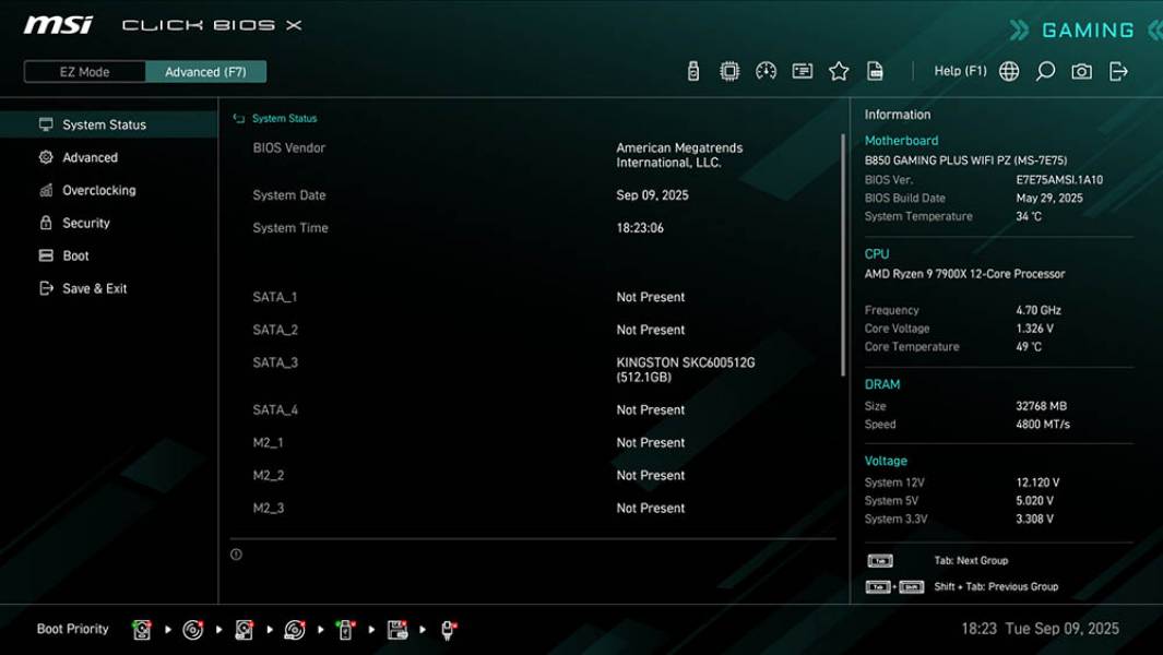 MSI B850 GAMING PLUS WIFI PZ-4